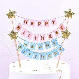 HB Tag - Flag Birthday Topper